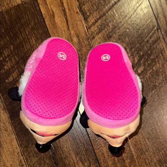 Disney Minnie Mouse Pink and Black Kids Slippers - Picture 4 of 4
